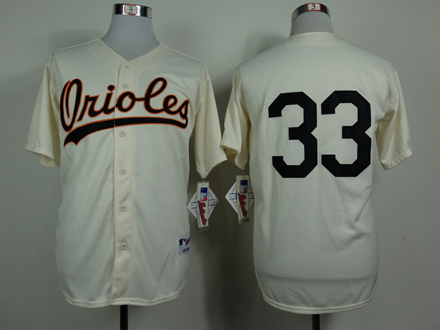 Baltimore Orioles #33 Orioles 33 Retro Player Off-White 1954 Inverted Edition