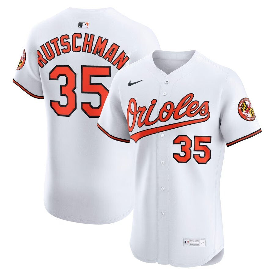 Baltimore Orioles #35 Adley Rutschman Home Elite Jersey - White