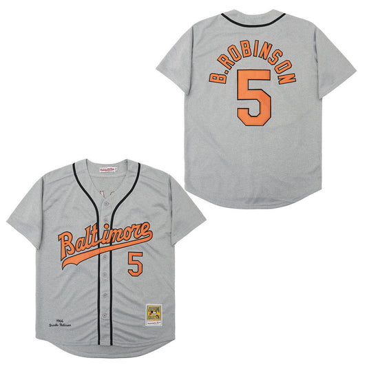Baltimore Orioles #5 Brooks Robinson Orioles 5 Hemp Gray Retro