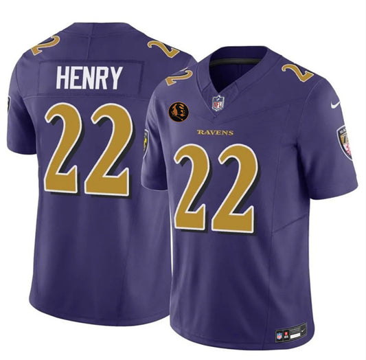 Baltimore Ravens #22 Derrick Henry Purple 2025 F.U.S.E. With John Madden