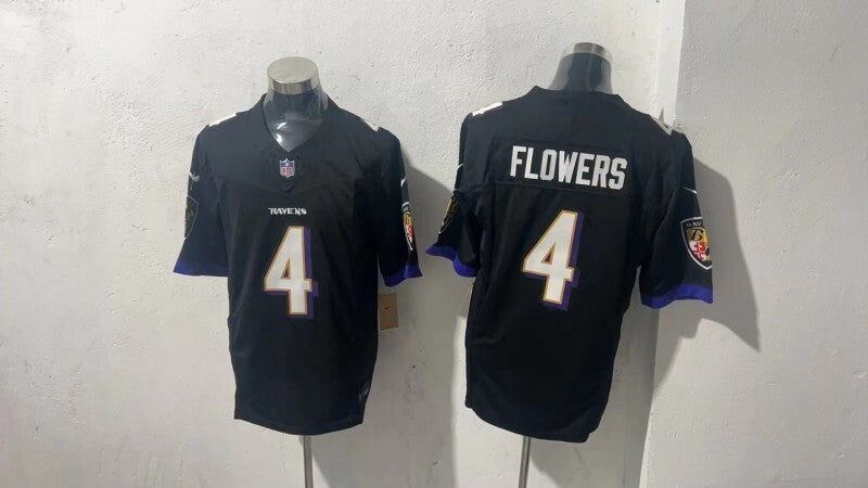 Baltimore Ravens #4 Zay Flowers Style 2