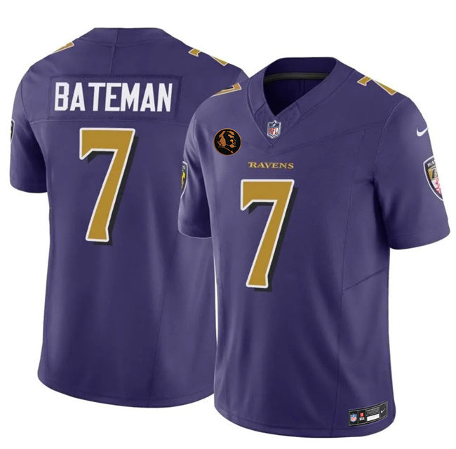 Baltimore Ravens #7 Rashod Bateman Purple 2025 F.U.S.E. With John Madden
