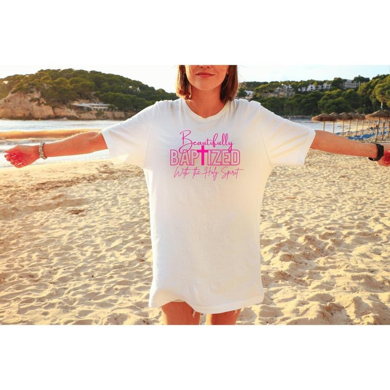 Baptism Shirt Religious Shirt Cute Church Shirt Gift Forgiven Shirt Christian Shirt Her Bible Verse Shirt Beautifully...