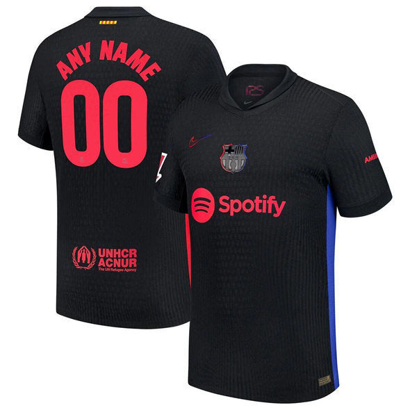 Barcelona Custom Black 2024 25 Away Soccer Jersey