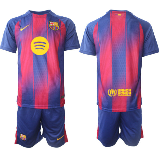 Barcelona Custom Blue Red 2024-25 Home Soccer Jersey Suit