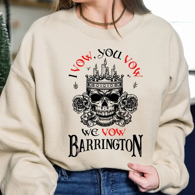Barrington University Sweatshirt, The Ritual Book Quote Hoodie, Dark Romance Novel Fan Pullover, Shantel Tessier Mech, I...