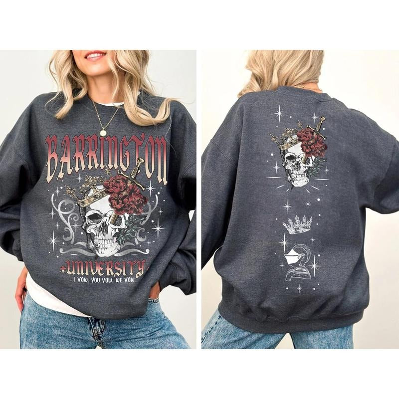 Barrington University Sweatshirt, The Ritual Merch, Shantel Tessier Dark Romance Hoodie, The Lords Series Shirt, Smut...