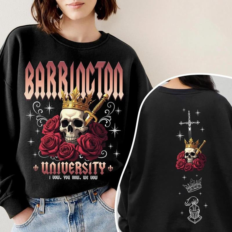 Barrington University Sweatshirt, The Ritual Merch, Shantel Tessier Hoodie, Dark Romance Shirt, Smut Books, Ryat Archer,...