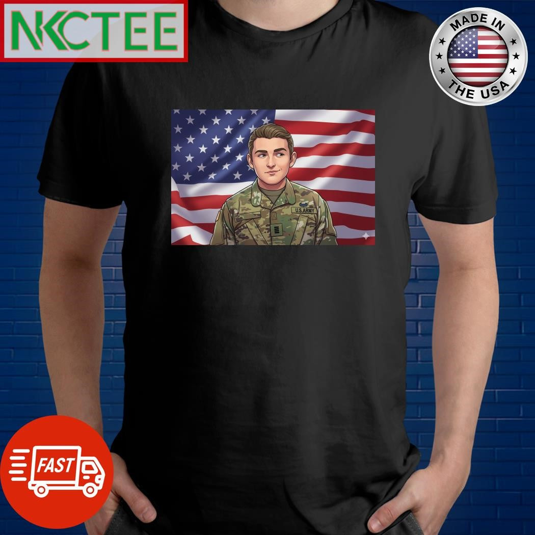 Barron Trump military service cartoon shirt
