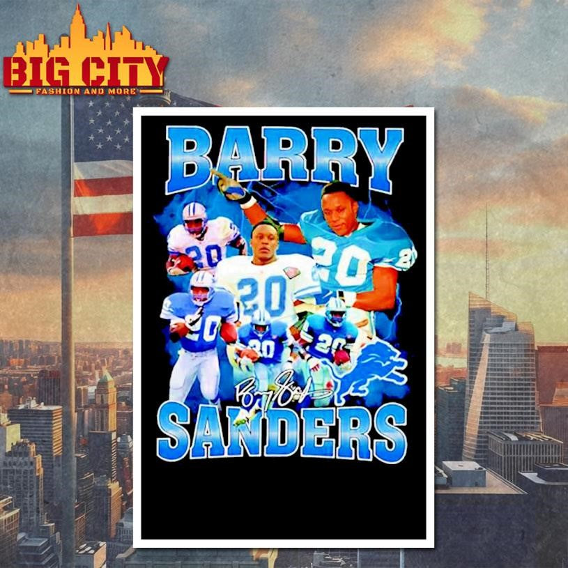 Barry Sanders Detroit Lions vintage 90s 2026 Shirt