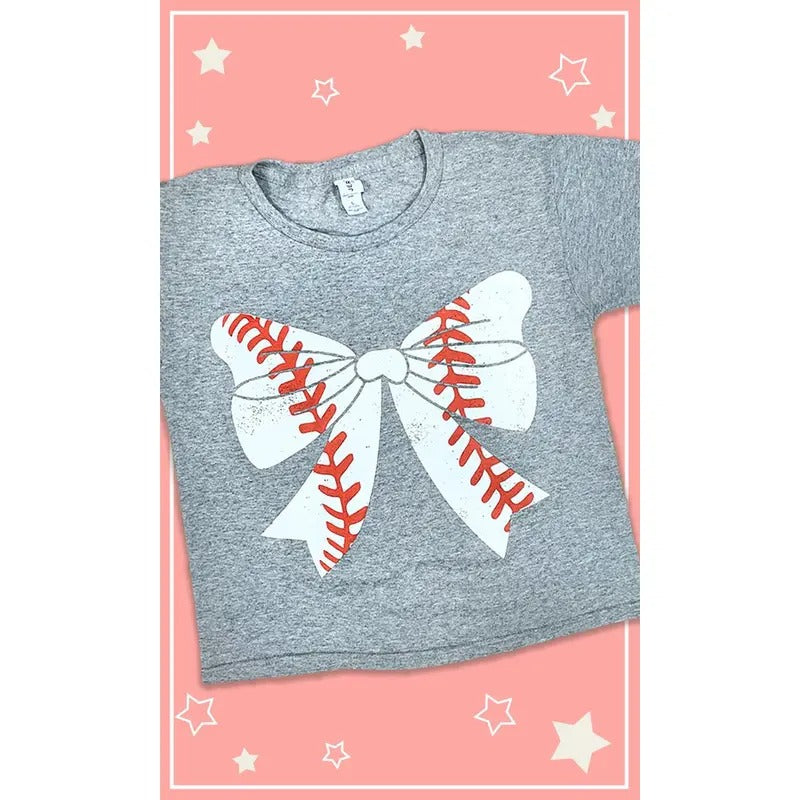 Baseball Bow Youth Graphic Shirt Hoodie, Sweatshirt | WearSparks.com