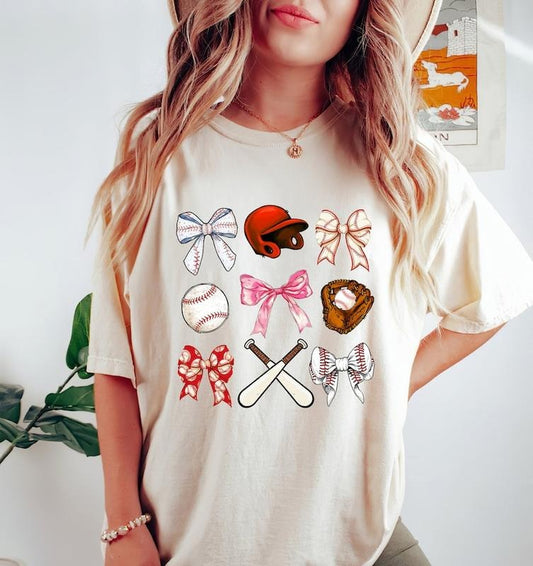 Baseball Coquette Bows Shirt, Baseball Shirt, Baseball Mom Shirt, Coquette Bows Shirt, Baseball Sister Shirt Hoodie,...