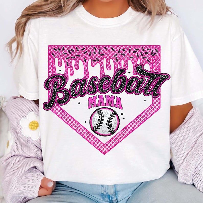 Baseball Coquette Mama Shirt, Stylish Ice Cream Print, Retro Sporty Look Hoodie, Sweatshirt | WearSparks.com