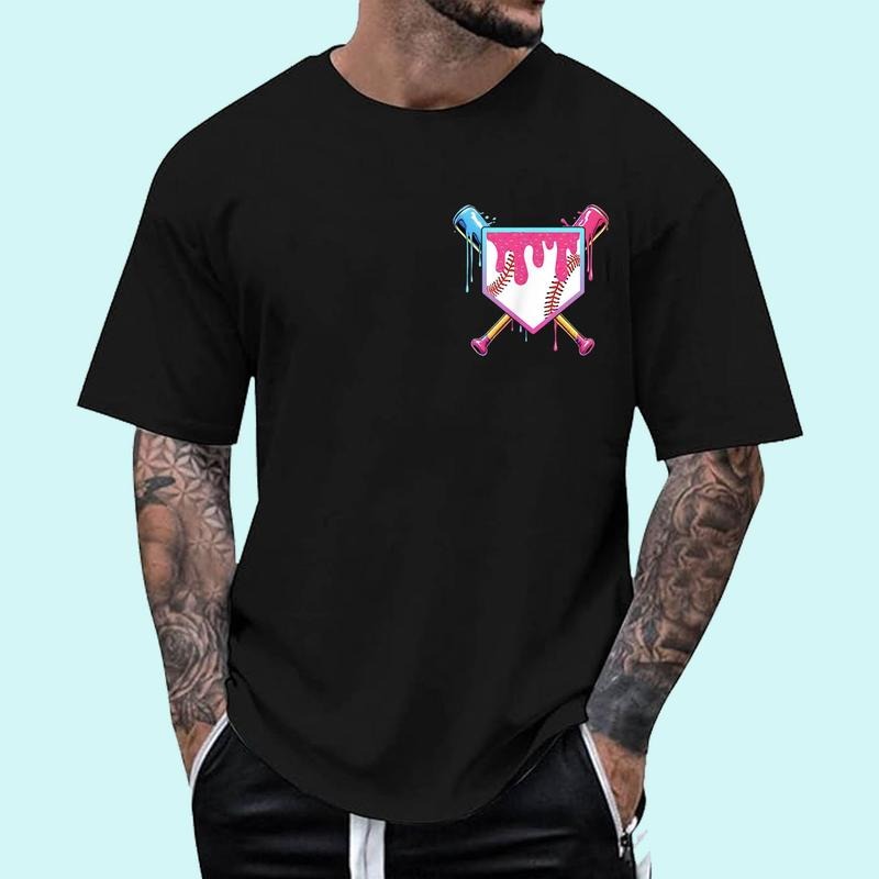 Baseball Drip For Boys Home Plate Ice Cream Drip Unisex T-Shirt, Cotton 100%, Top Trending Fashion Hoodie, Sweatshirt