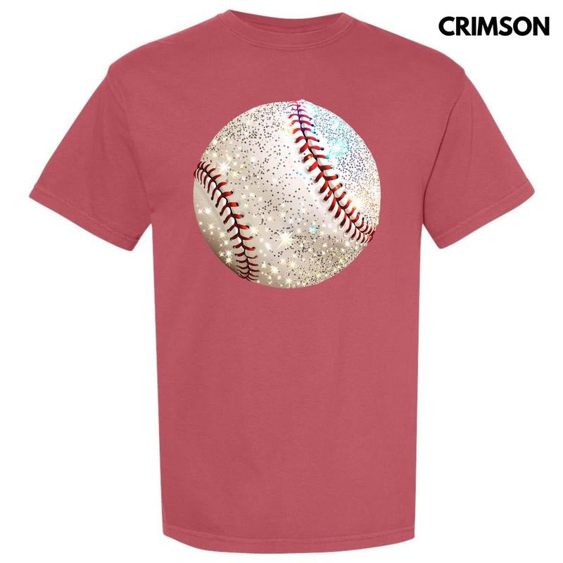 Baseball Faux Glitter Comfort Colors T-Shirt 'NLB' Hoodie, Sweatshirt | WearSparks.com