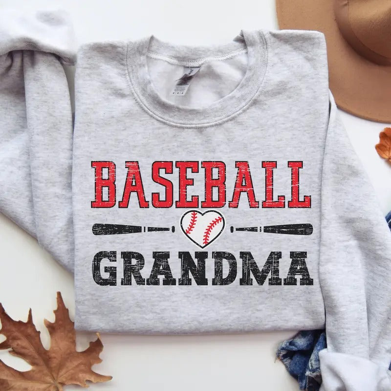 Baseball Grandma Sweatshirt, Ladies Baseball Sweater, Grandma Baseball Sweatshirt, Gift for Baseball Grandma, Grandma...
