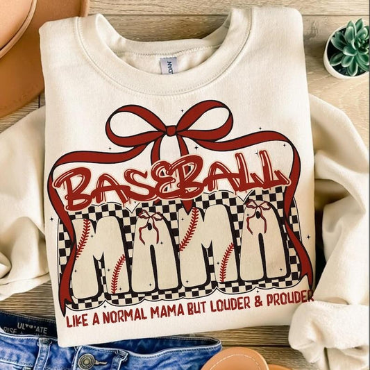 Baseball Mama Svg , Coquette Bow Baseball mama svg , Cheer Baseball Mom , Baseball svg, Game Day cheer mama s Sweatshirt...