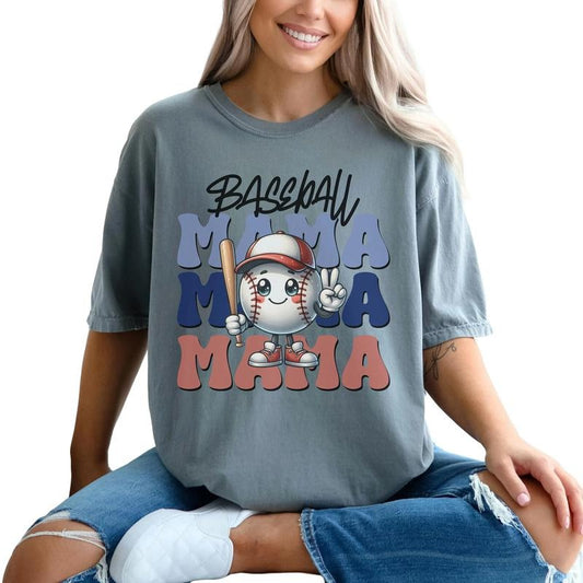 Baseball Mama T Shirt, Baseball Cute Mama Tee, Retro Baseball, T Ball Mom, Sports Mom, Unisex T-Shirt, Gifts For Mother...