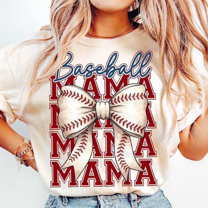 Baseball Mama, Baseball, Baseball Coquette Bow, Baseball Game Day, Baseball Mom, Baseball Shirt Tshirt Hoodie, Sweatshirt
