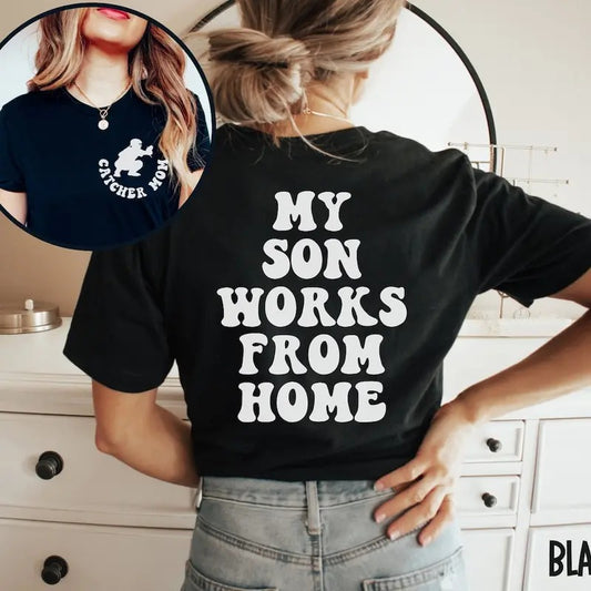 Baseball Mom Shirt, Funny Baseball T-Shirt, Catcher's Mom Baseball Shirt, Gift For Baseball Mama, Cute Game Day Tee...