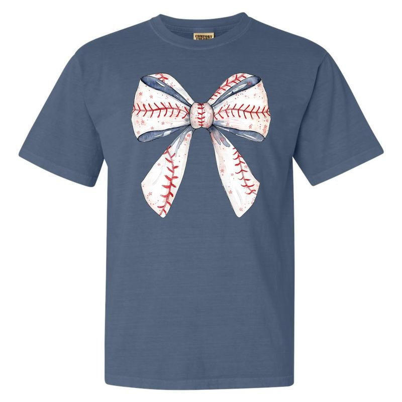Baseball Sketched Bow Comfort Colors T-Shirt 'NLB' Hoodie, Sweatshirt | WearSparks.com