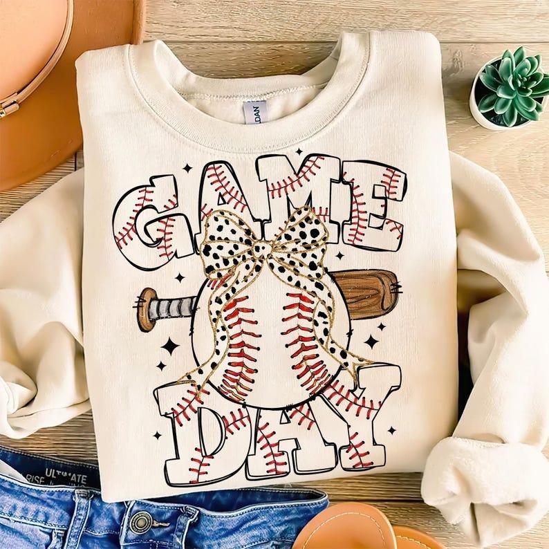 Baseball Sweatshirt Game Day Softball Coquette Bow Baseball Mama Brushstroke Baseball Mom T-Shirts, Hoodie | WearSparks.com