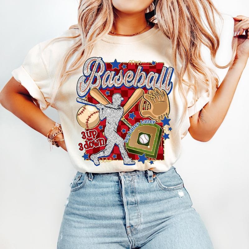 Baseball T-Shirt, Game Day Baseball T-Shirt, Preppy Baseball T-Shirt, Baseball Mama T-Shirt, Baseball Mom T-Shirt,...