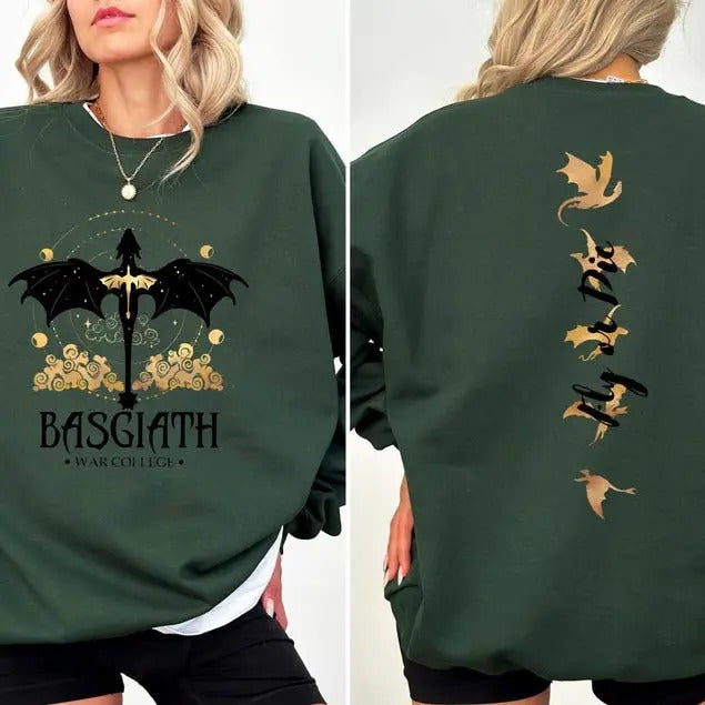 Basgiath War College Sweatshirt, Dragon Rider, Fourth Wing Shirt, Violet Sorrengail,Xaden Riorson, Fly or Die, Riders...