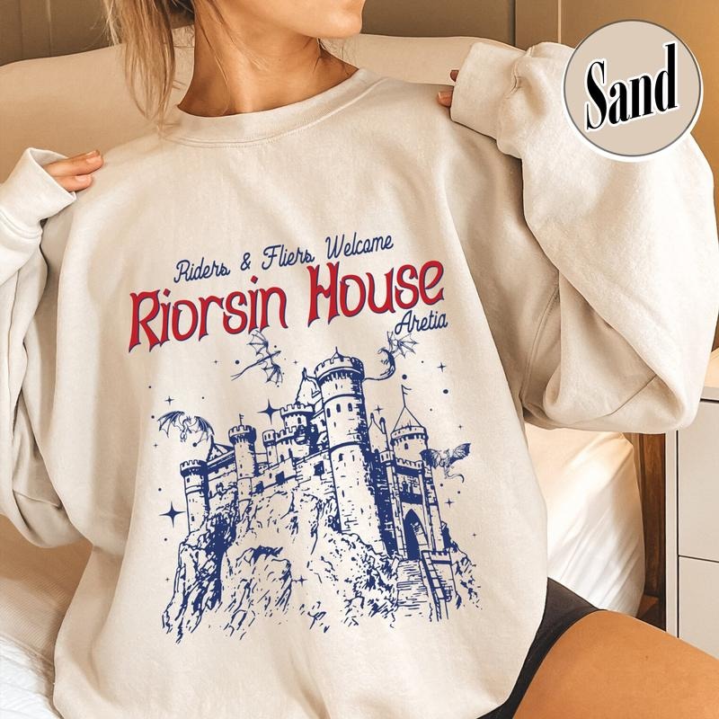 Basgiath War College Sweatshirt, Fourth Wing Merch Riorson, Xaden Riorson House Tee, Bookish Gift, Book Lover Hoodie