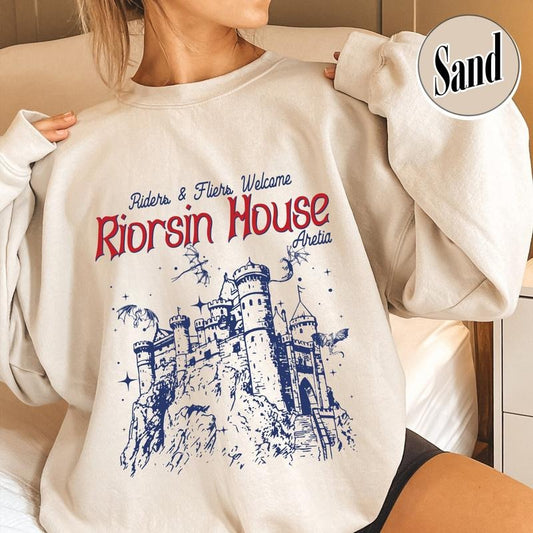 Basgiath War College Sweatshirt, Fourth Wing Merch Riorson, Xaden Riorson House Tee, Bookish Gift, Book Lover Hoodie