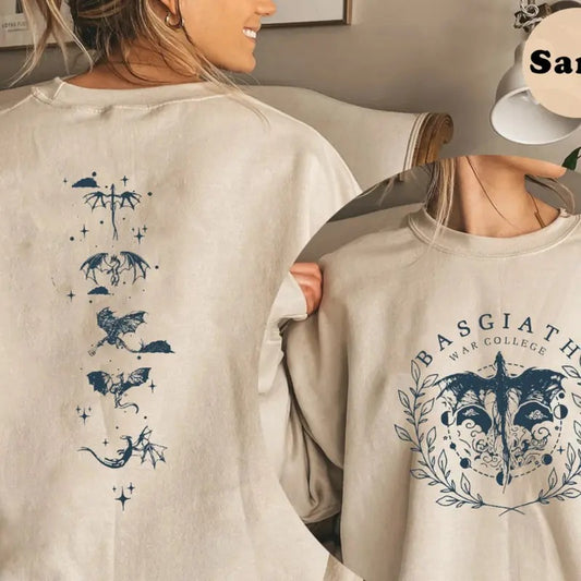 Basgiath War College Sweatshirt, Fourth Wing Series Tee Shirt, Dragon Rider Shirt, Violet Sorrengail Tee, Xaden Riorson...