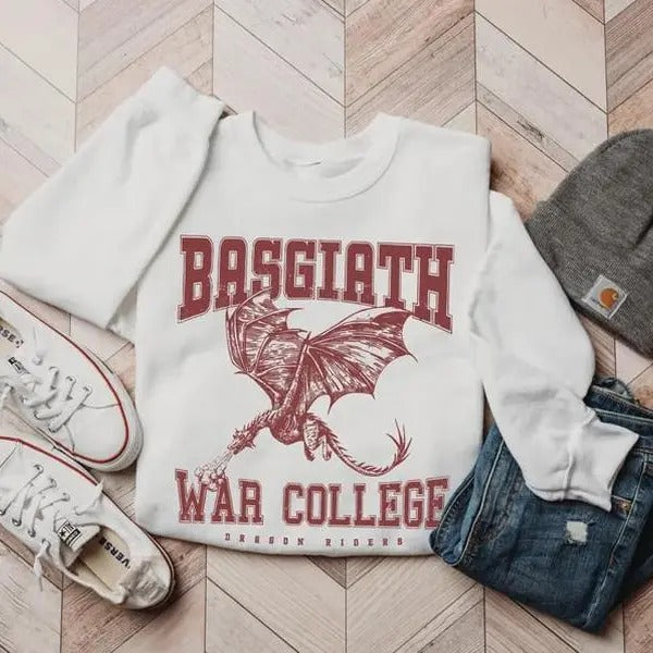 Basgiath War College Sweatshirt, Fourth Wing Sweatshirt, Dragon Rider, Bookish Sweater, Riders Quadrant, Basgiath Merch,...
