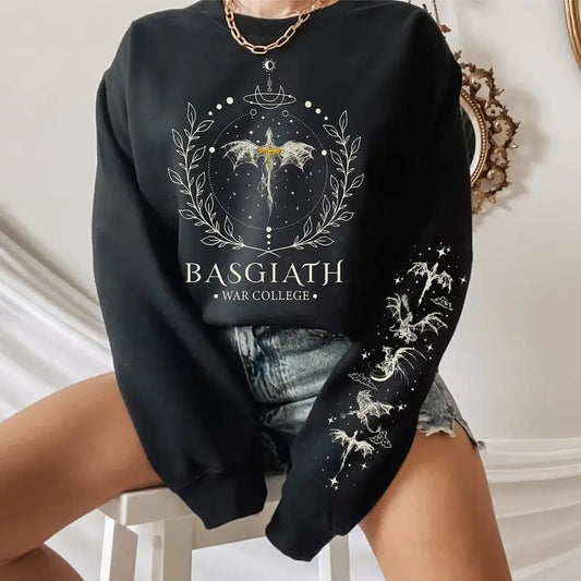 Basgiath War College Sweatshirt, Violet Sorrengail Tee, Fourth Wing Book T-Shirt, Rebecca Yarros Merch, The Empyrean...