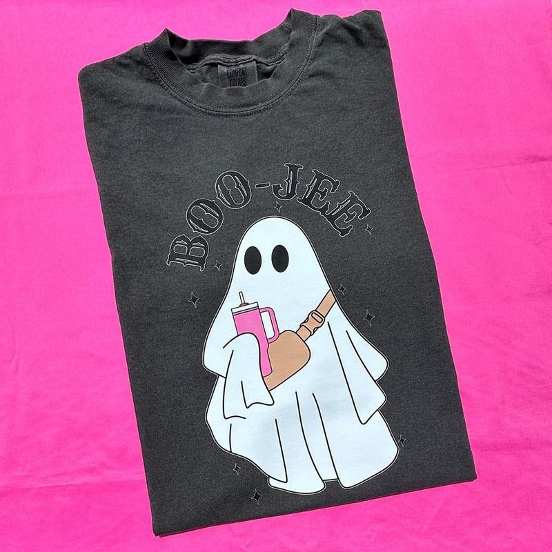 Basic BOO-JEE Ghost Comfort Colors T-Shirt Hoodie, Sweatshirt | WearSparks.com