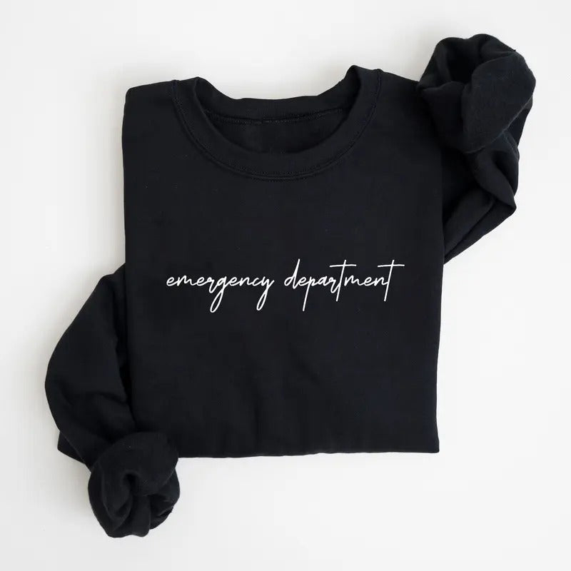 Basic Emergency Department Crewneck, ER Nurse Shirt, Emergency Room Tech Shirt, ER Tech Sweatshirt, Emergency Nurse Tee,...