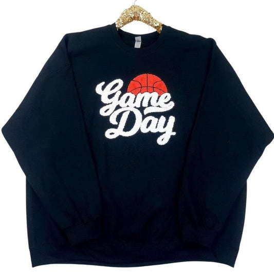 Basketball Game Day Patch Sweatshirt T-Shirts, Hoodie | WearSparks.com