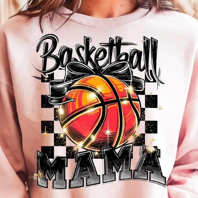 Basketball Mama Sweatshirt, Retro Basketball Distressed Mom Sweatshirt, Game Day T-Shirts, Hoodie | WearSparks.com