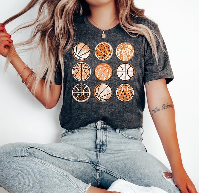 Basketball Shirt Basketballs Tee Game Day Shirt Basketball Tshirt Womens Basketball Shirts Gift For Her Basketball Mom...
