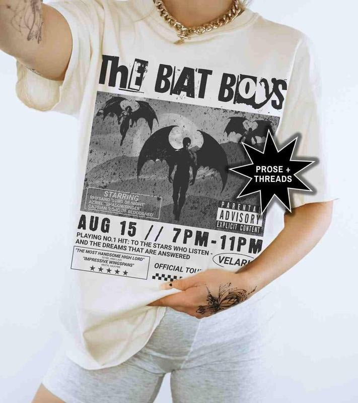 Bat Boys ACOTAR Shirt Cassian Rhysand Azriel Sarah J Maas Merch ACOTAR merch SJM Merch Bookstagram Shirt Booktok Merch...