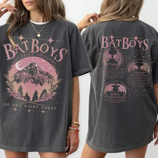 Bat Boys Shirt, ACOTAR T-shirt, Rhysand Tee, Cassian T-shirt, Sarah J Maas, Book Boyfriend, Team Bat Boys, Night Court,...