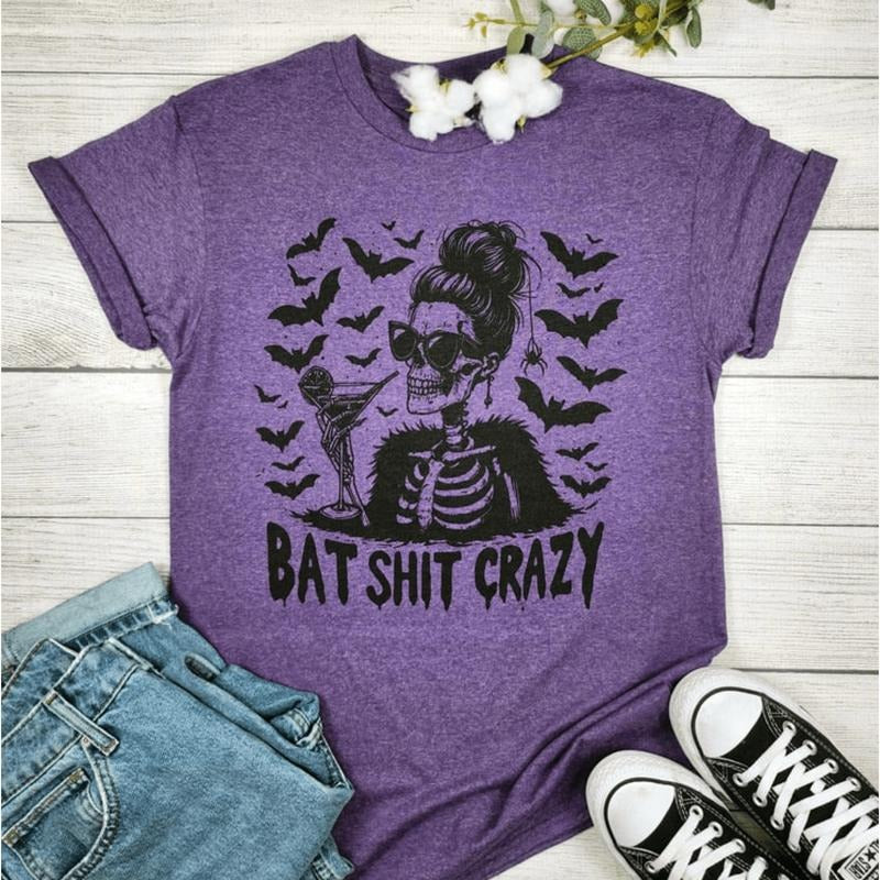 Bat Sh*t Crazy Halloween Graphic T-shirt Hoodie, Sweatshirt | WearSparks.com