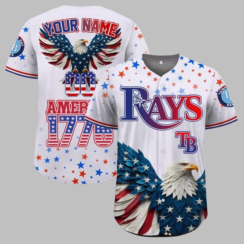 Bay Rays Independence Day Baseball Jersey 2025 - Grishko.com T-Shirts, Hoodie, Sweatshirt | WearSparks.com (Image 1)