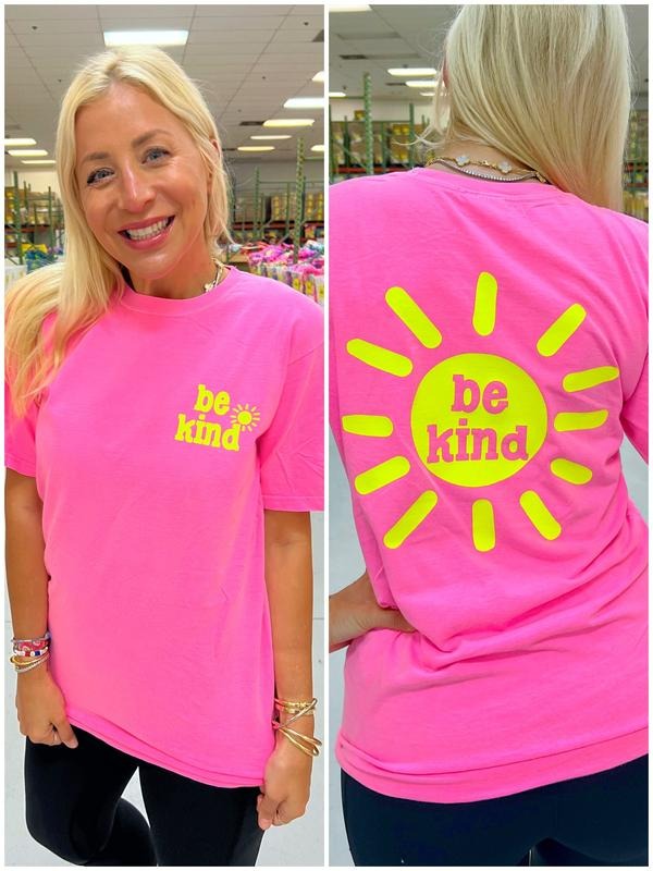 Be Kind Pink Sunshine Tee Hoodie, Sweatshirt | WearSparks.com