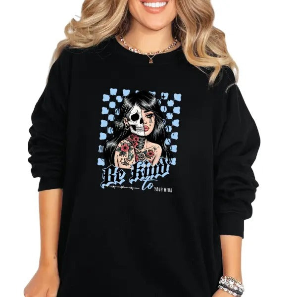 Be Kind to Your Mind Crewneck Sweatshirt, T Shirt, Hoodie Grunge Aesthetic Pullover | Casual, Streetwear Cotton Fit,...