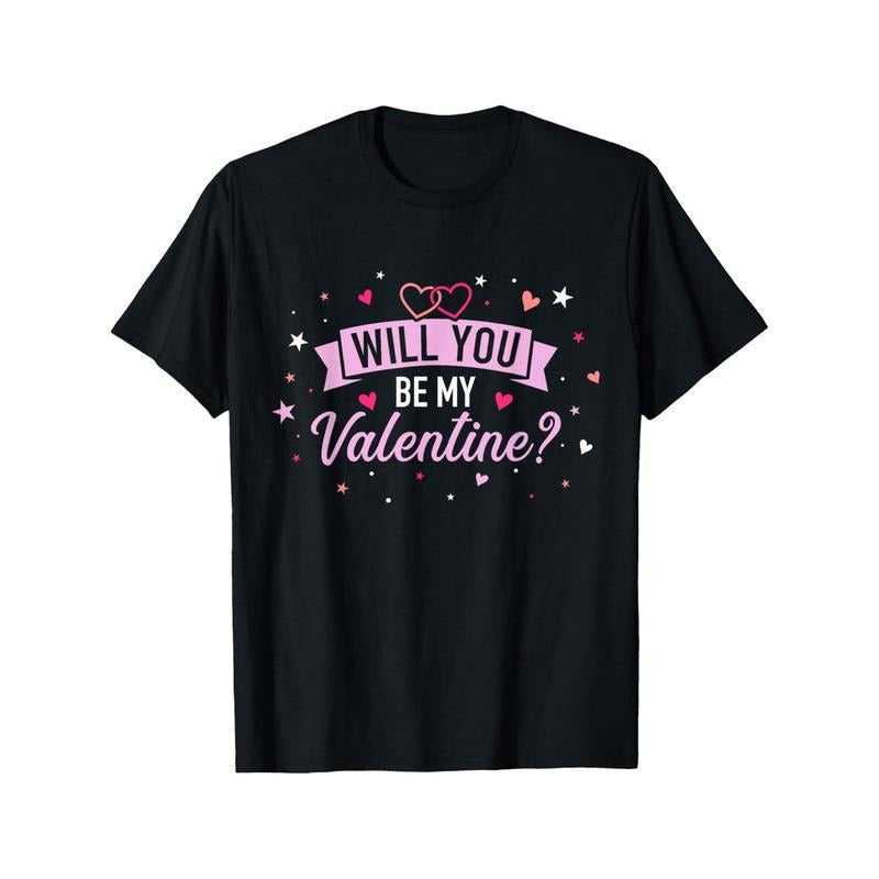 Be My Valentine Funny Valentines Day Novelty Graphic Printed Tee, Short Sleeve Boys Valentine'S Day T-Shirt for Boyfriend...