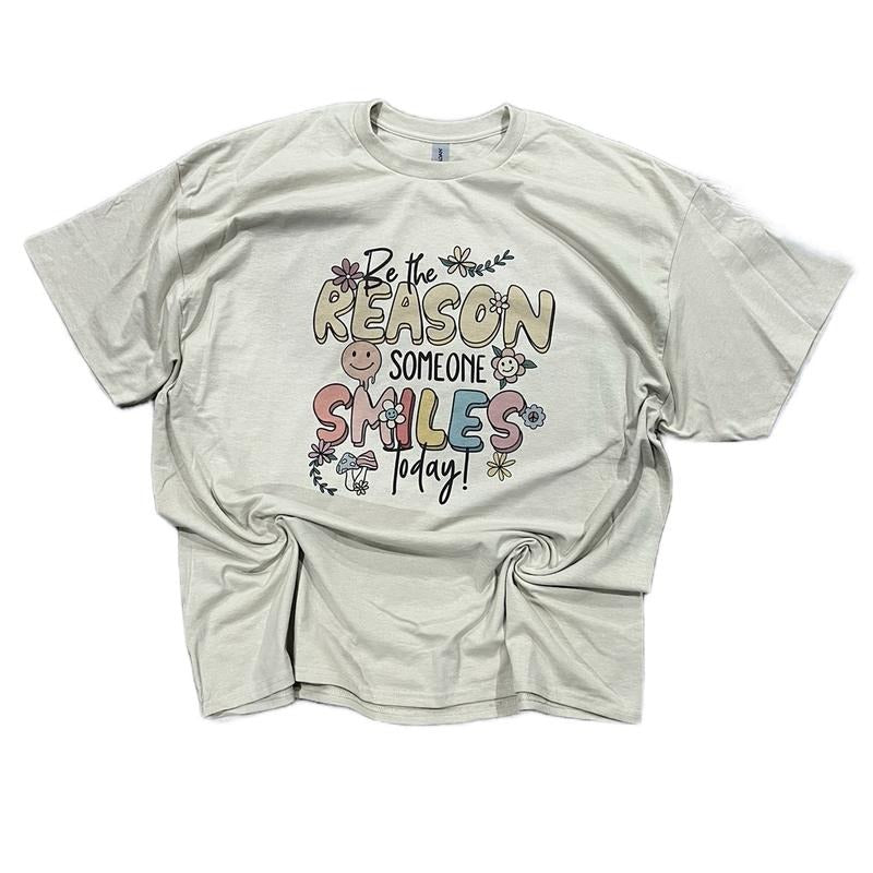 Be The Reason Some Smiles T-Shirt unisex fit Cotton Top Womenswear Lightweight Tshirt Hoodie, Sweatshirt | WearSparks.com