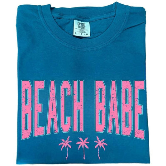 Beach Babe Distressed Tee, Beach Babe T-Shirt, Cute Summer Shirt Hoodie, Sweatshirt | WearSparks.com