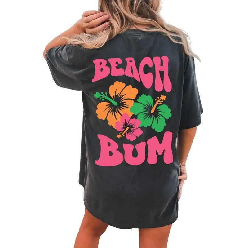 Beach Bum Shirt, Hippie Boho T Shirt, Summer Shirt, Trendy Women T Shirt, Aesthetic Tee, Preppy Shirt, Coconut Girl,...