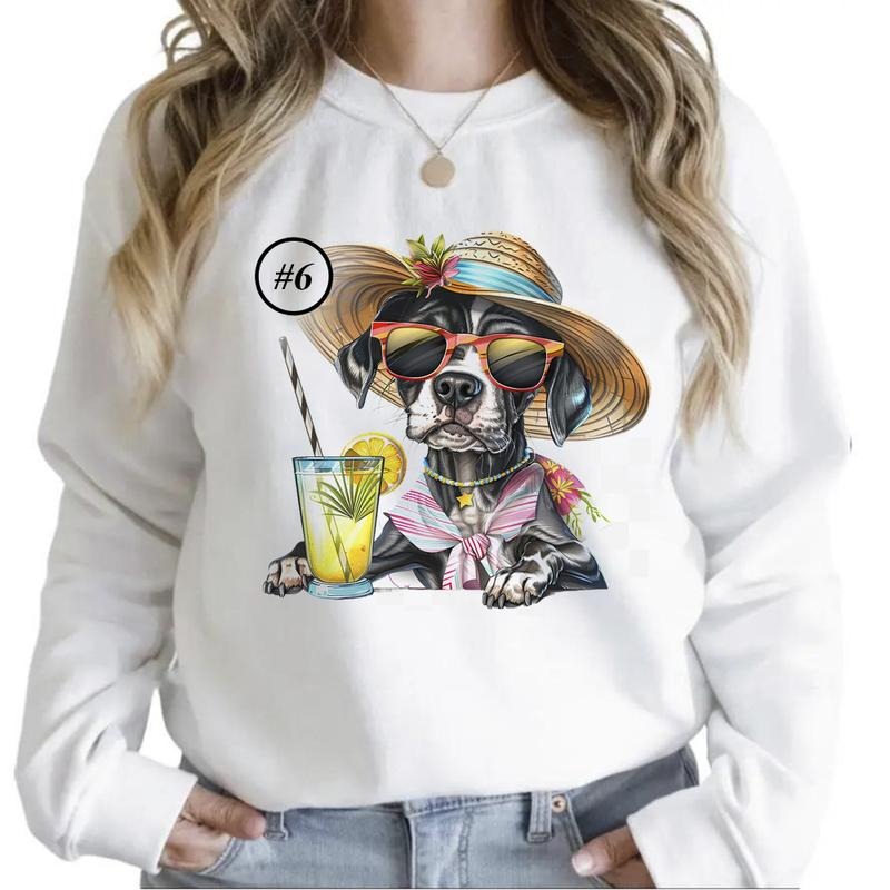 Beach Dogs Summer Funny Sweatshirts Sunny Day Hoodie Cocktail Summer T-shirt Hunting Season Unisex 1 | WearSparks.com