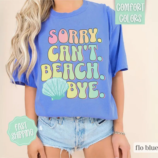 Beach Shirt Comfort Colors, Cute Summer Shirt, Oversized Beach Tee, Swimsuit Cover Up Hoodie, Sweatshirt | WearSparks.com